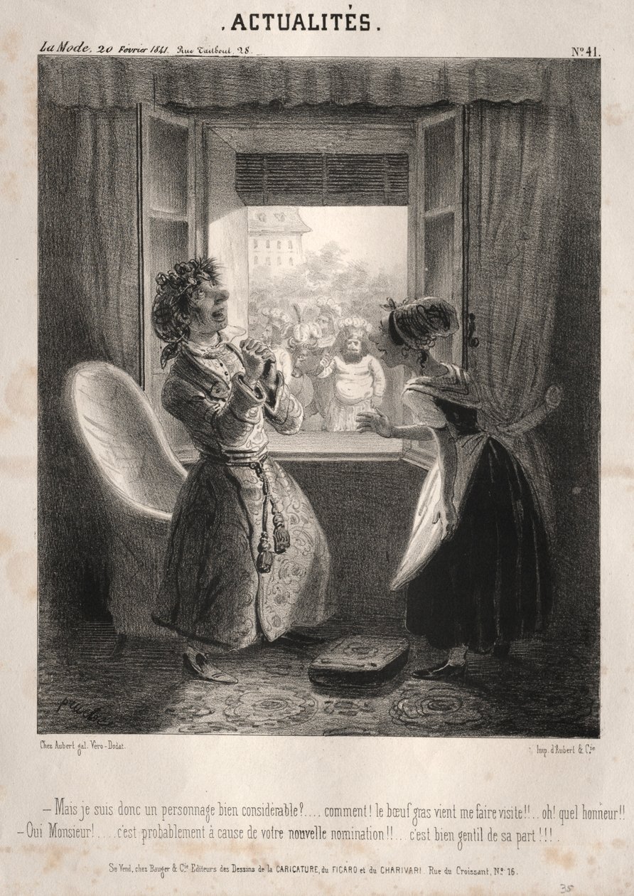Nyheter: ---Men jeg er derfor en meget betydelig karakter, 1841. av Clémente Pruche