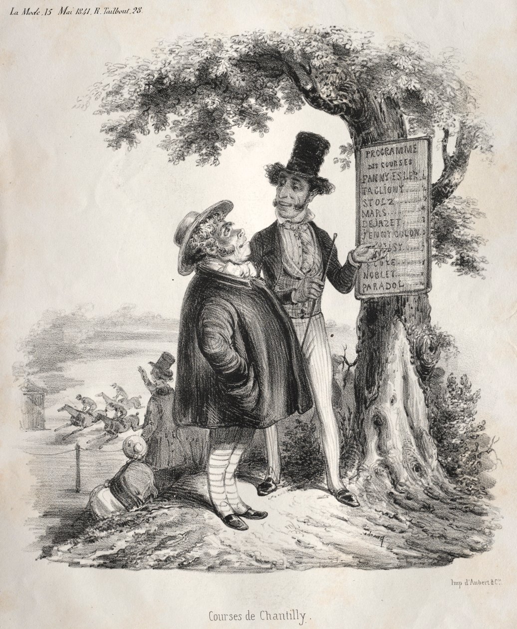 Courses de Chantilly, 1841. av Clémente Pruche