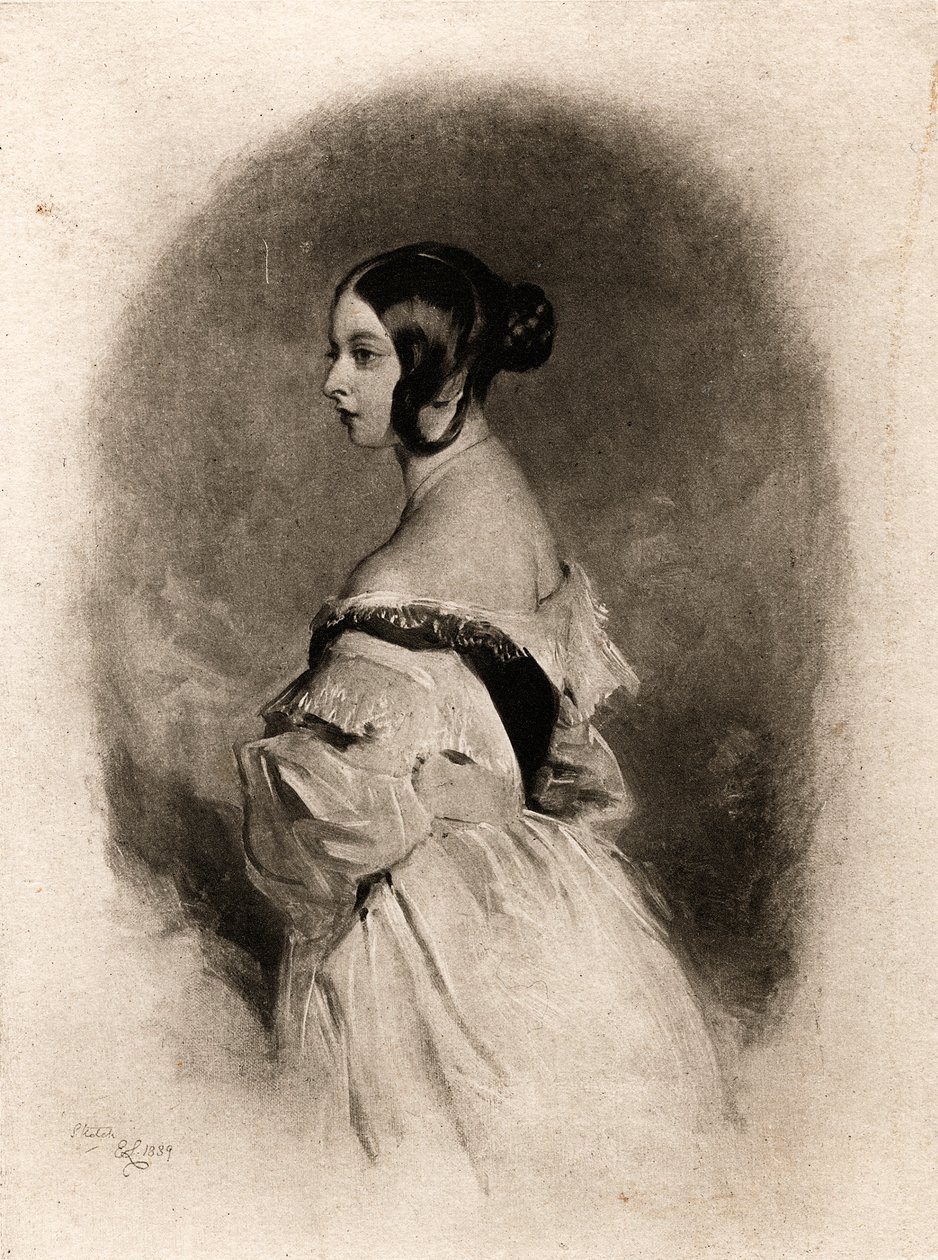 'Dronning Victoria i en alder av tjue', 1800-tallet av Cockerell