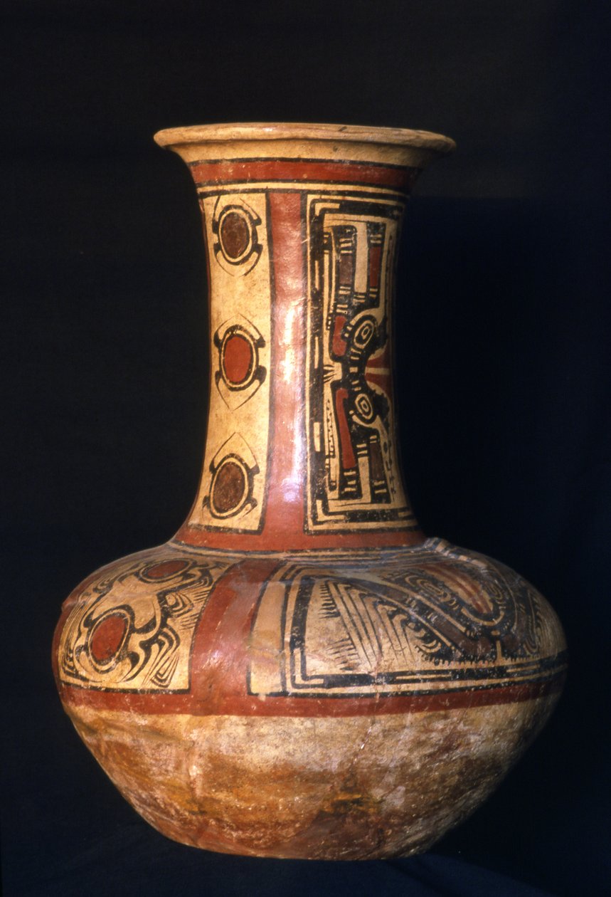 Høyhalset krukke, Early Cocle phase, 700-800 AD (keramikk) av Cocle Culture