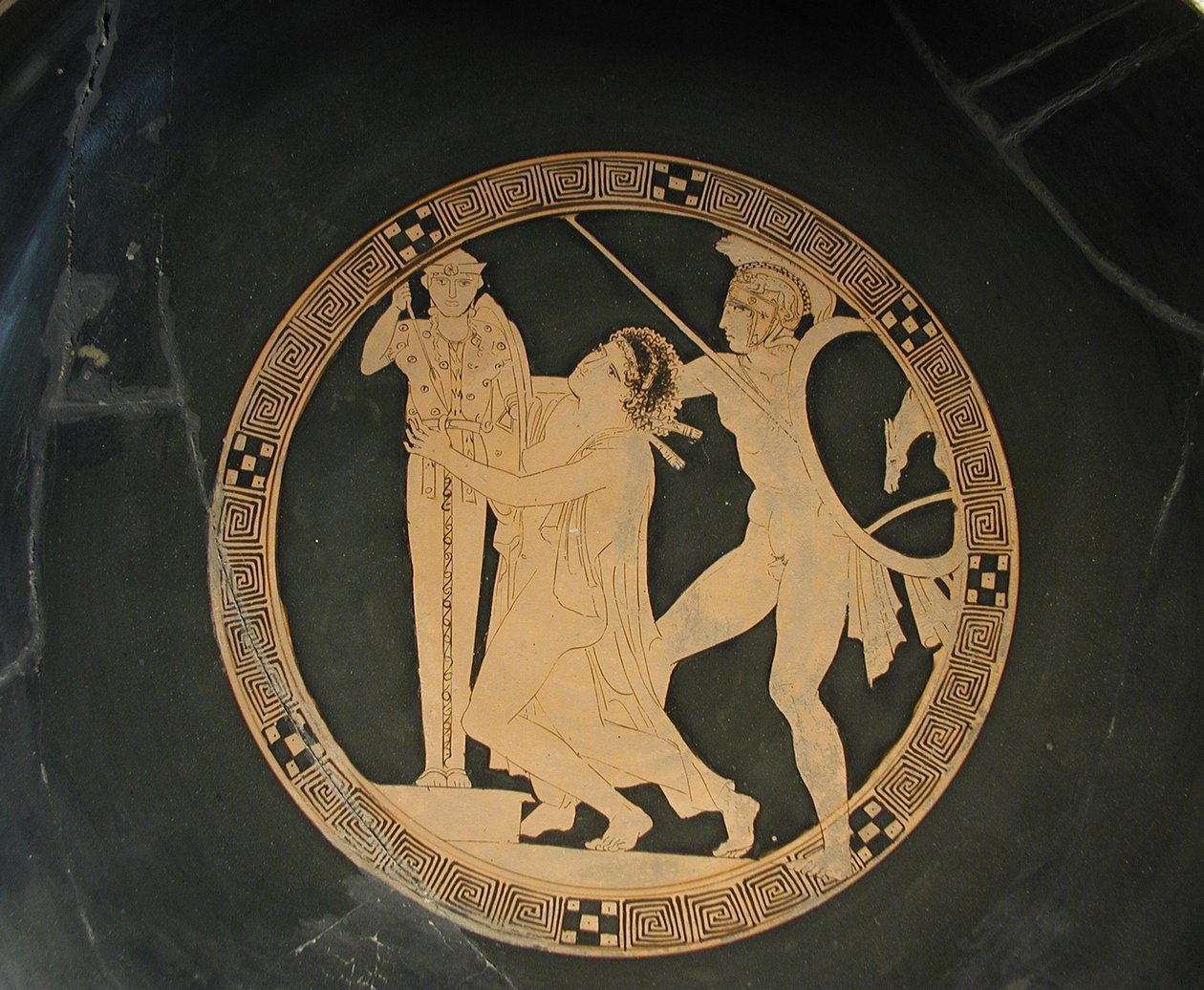 Ajax the Lesser drar Cassandra fra Palladium, 500-tallet. f.Kr av Codrus Painter