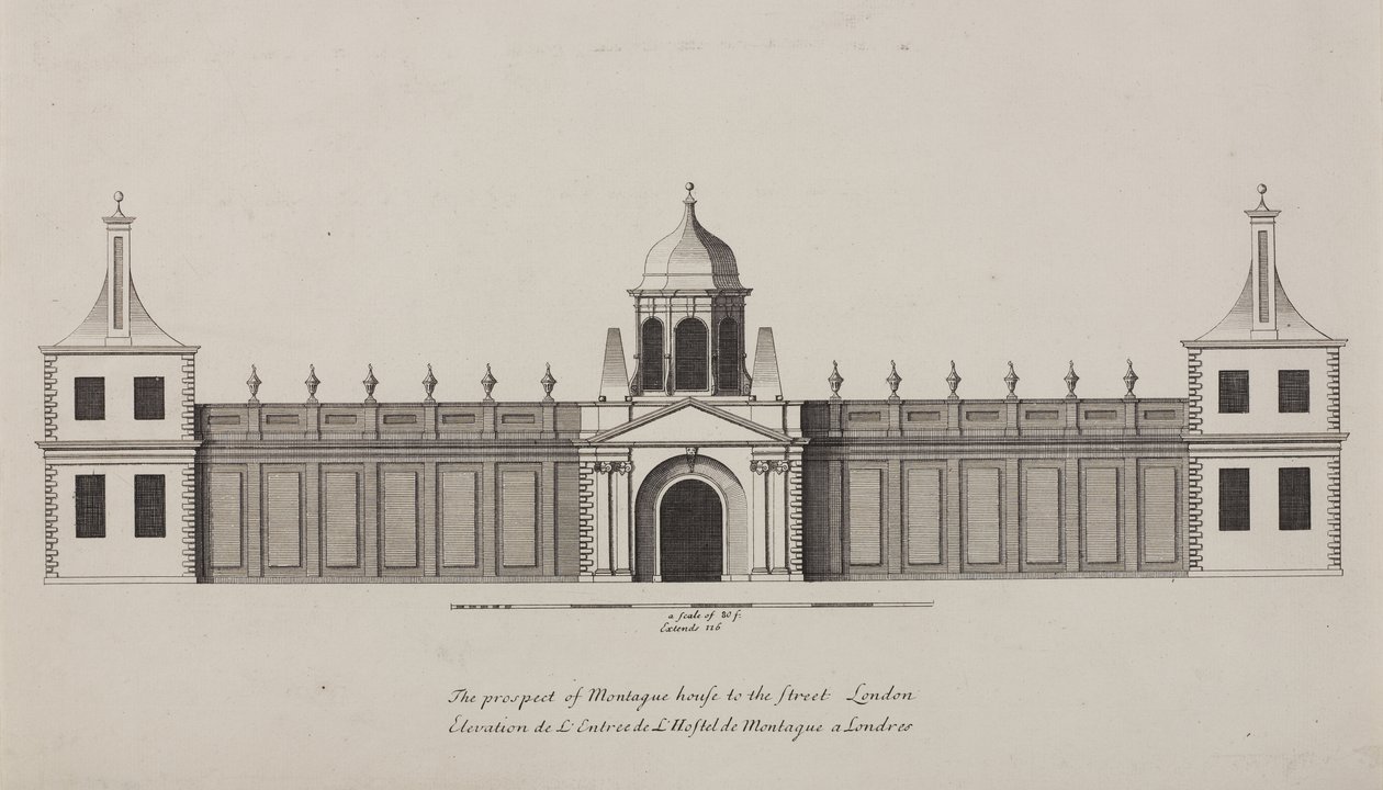 British Museum, Holborn, ca. 1750 av Colen Campbell
