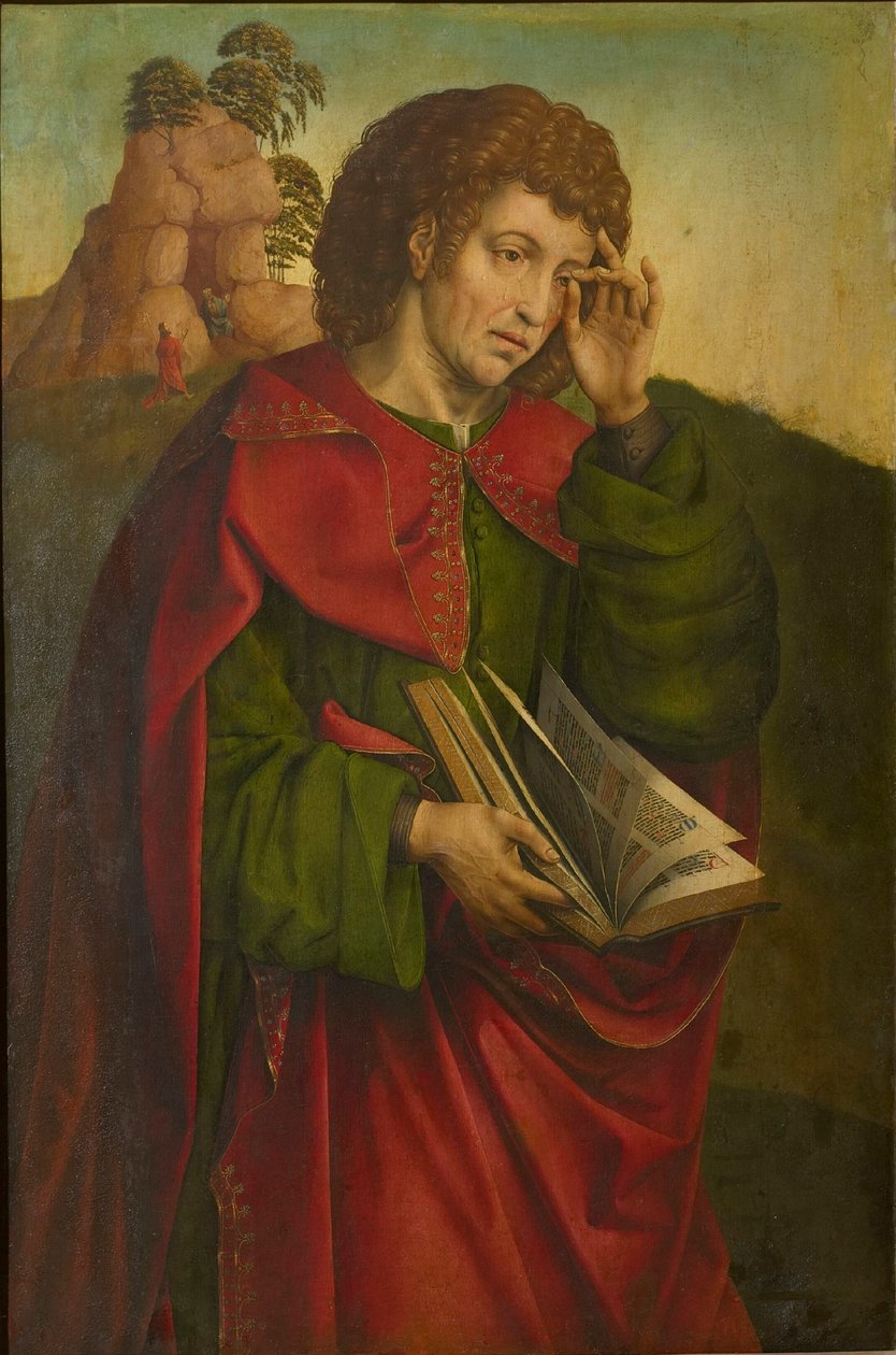 Den hellige Johannes evangelisten gråter, ca. 1500. av Colijn de Coter
