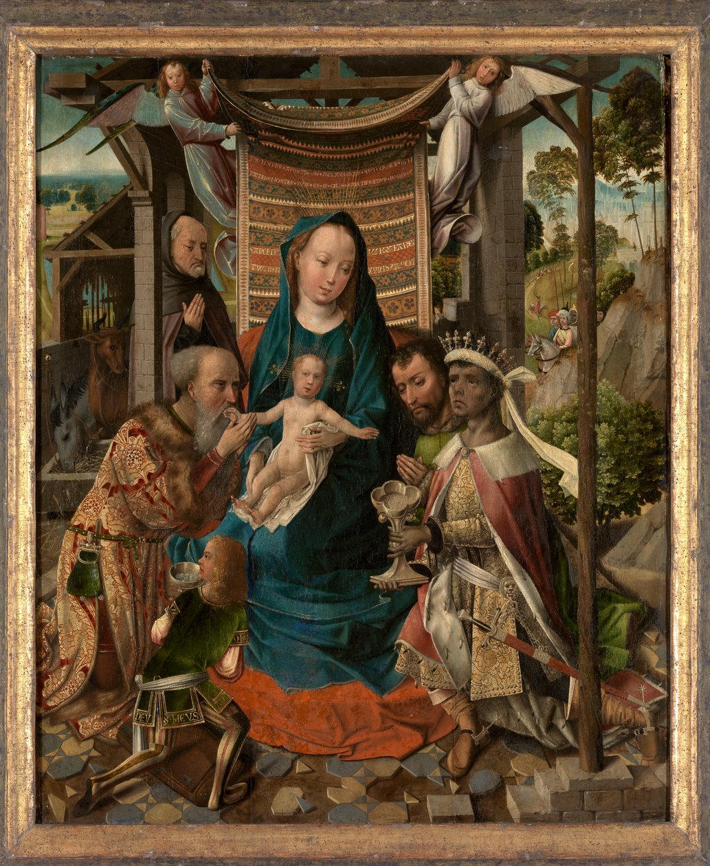 The Adoration of the Magi (olje på panel) av Colijn de Coter