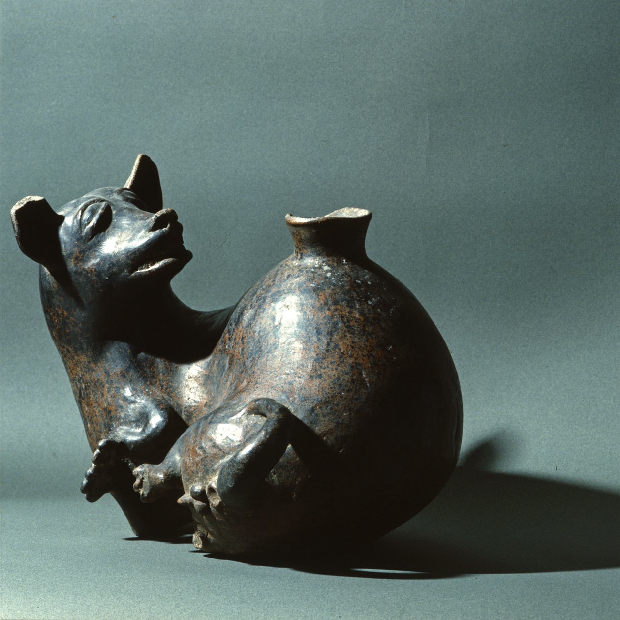 Colima sittende hund, 300 f.Kr. - 500 f.Kr. (keramikk) av Colima Culture