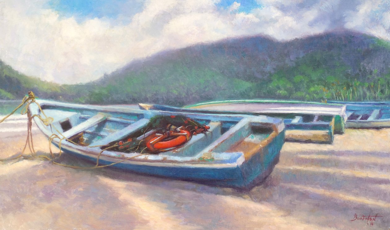Beached, 2014, (olje på lin) av Colin Bootman