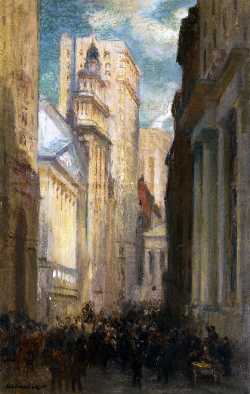 Wall Street, New York, ca. 1905 av Colin Campbell Cooper