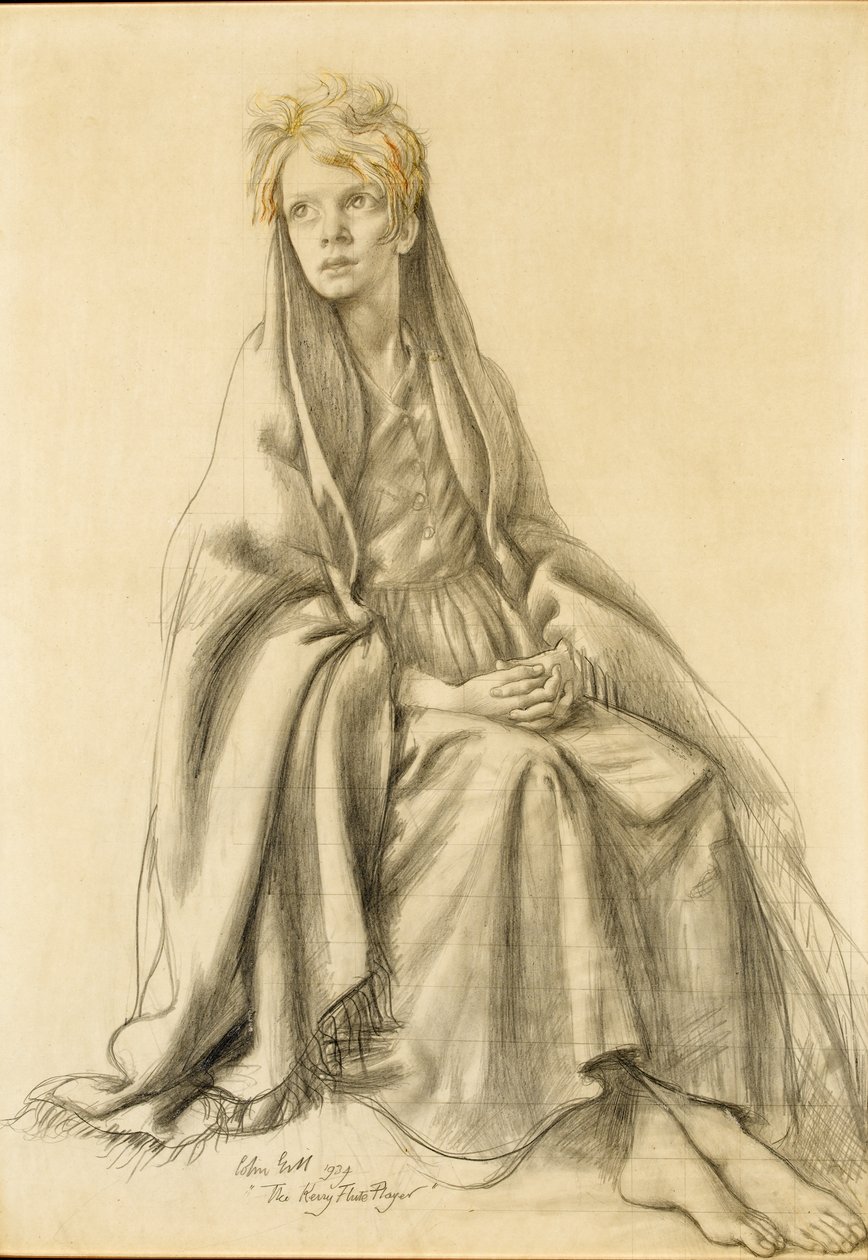 Studie for ?The Kerry Flute Player?, 1934 av Colin Unwin Gill
