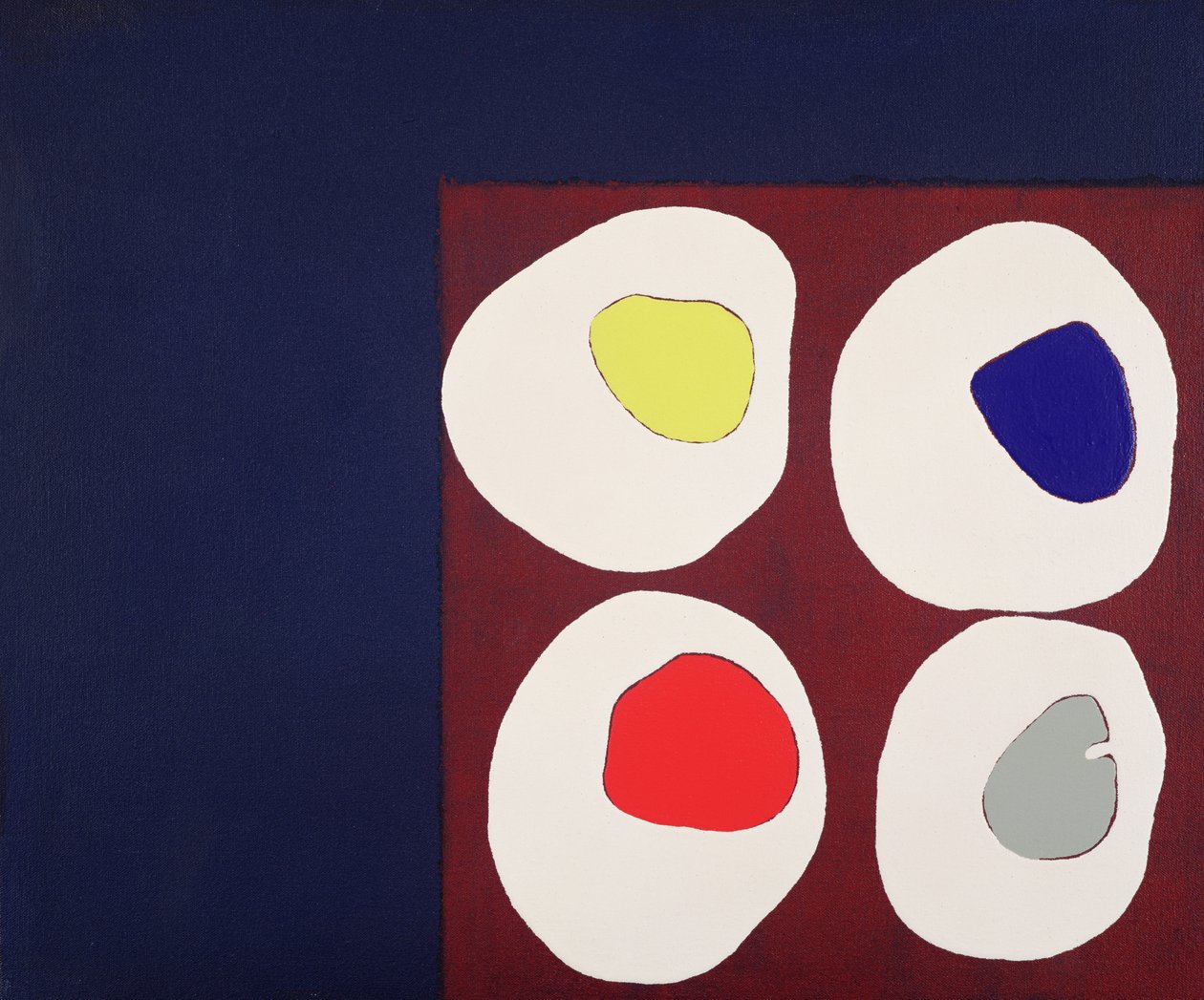 Allsorts, 1998 (akryl på lerret) av Colin Booth