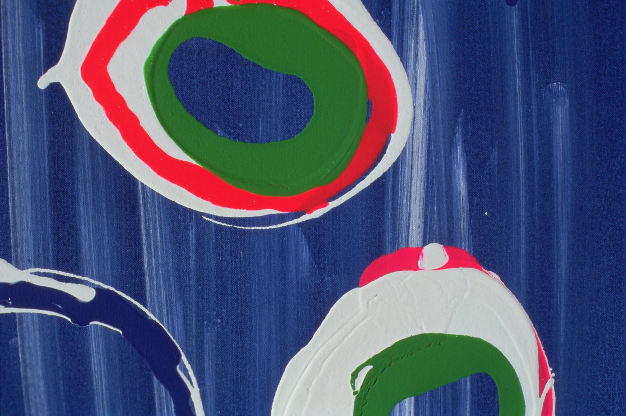 Detalj (Young Flying Fish VI) 1996 (akryl på lerret) av Colin Booth