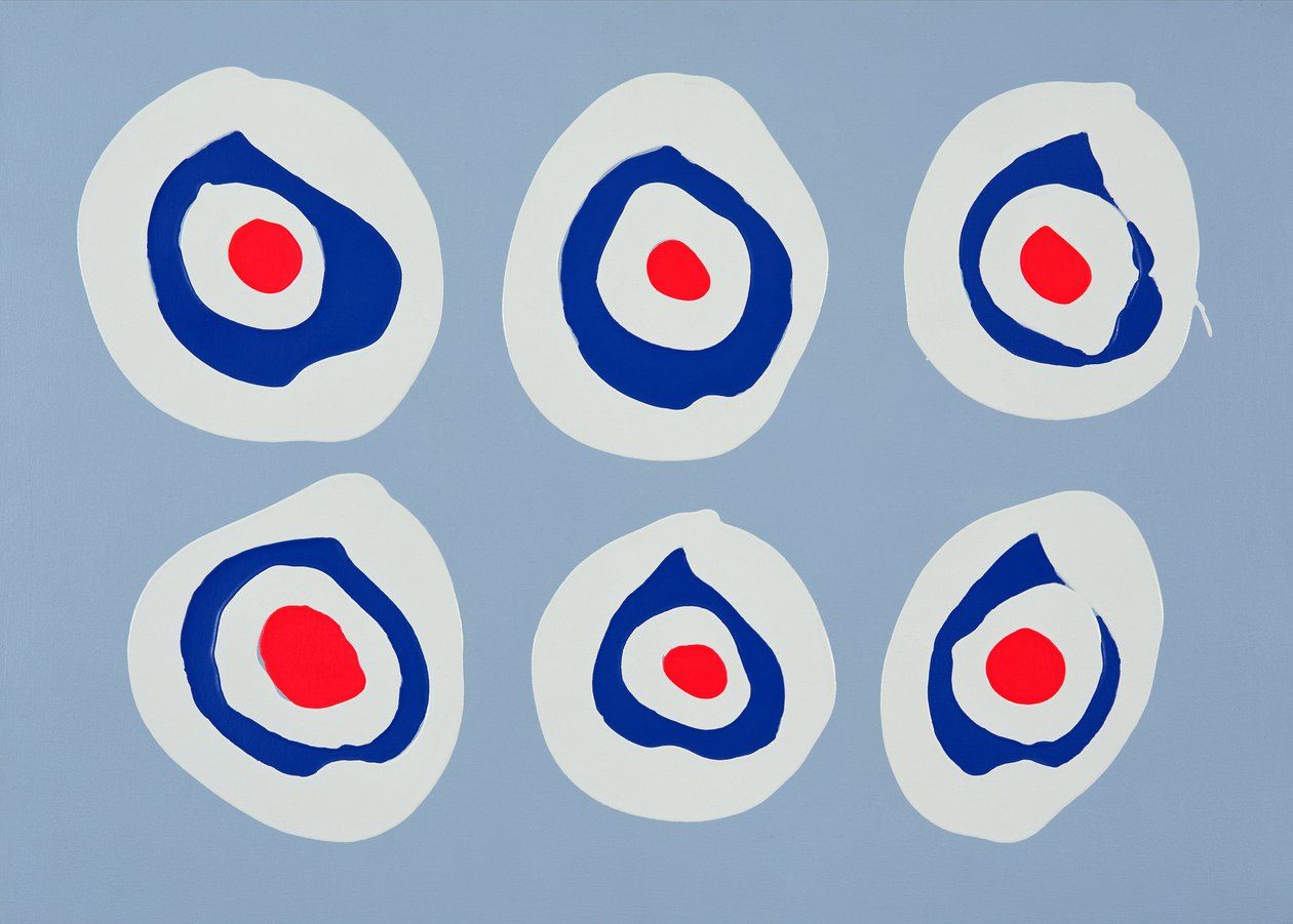 Revolver, 1998 (akryl på lerret) av Colin Booth