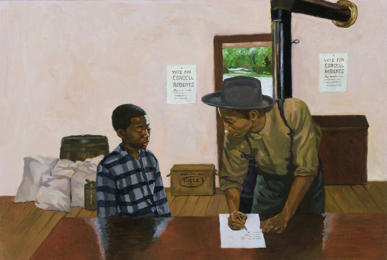 Mark of Shame, 2003 (olje og akryl om bord) av Colin Bootman