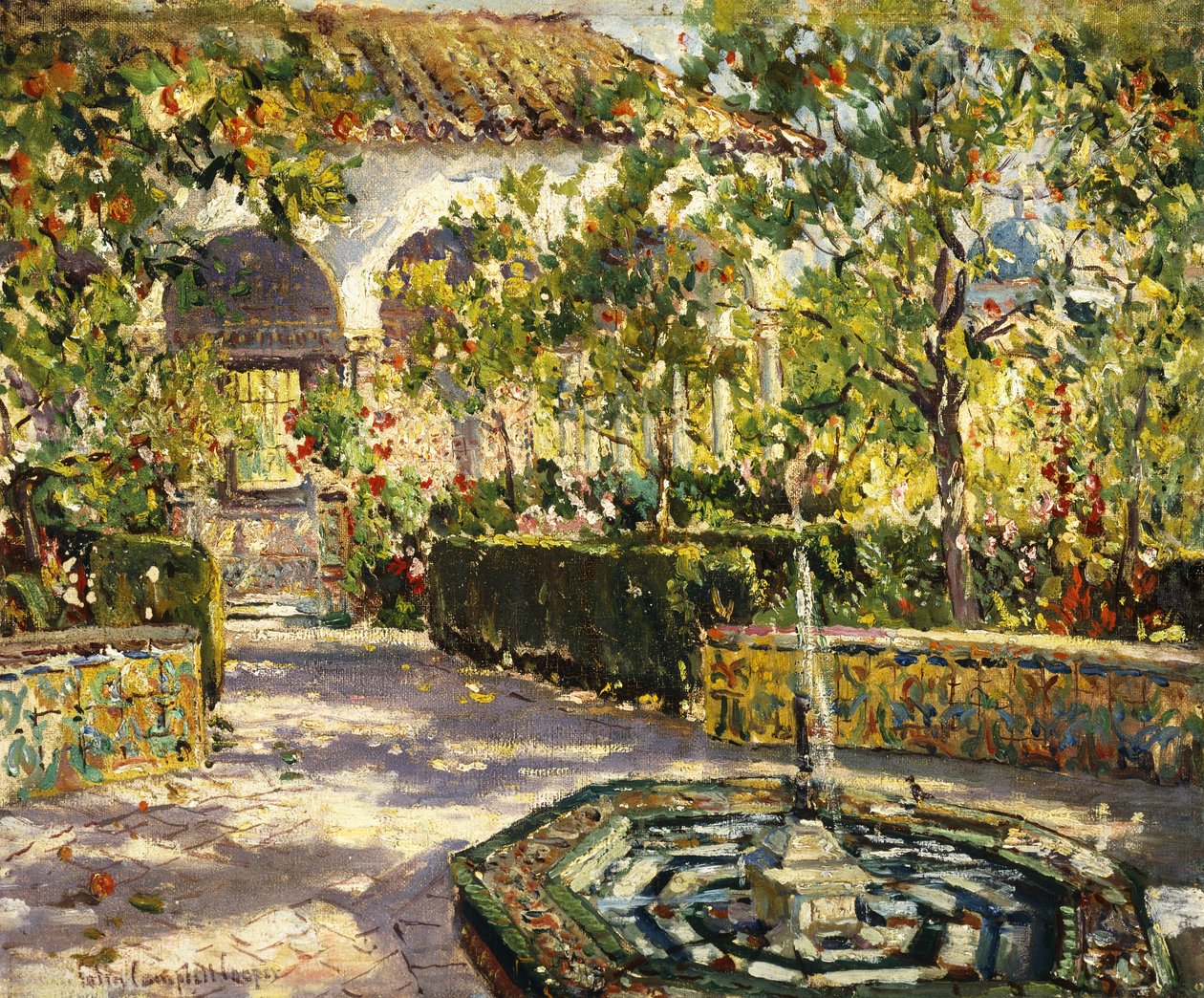 Alcazar Gardens, Sevilla av Colin Campbell Cooper