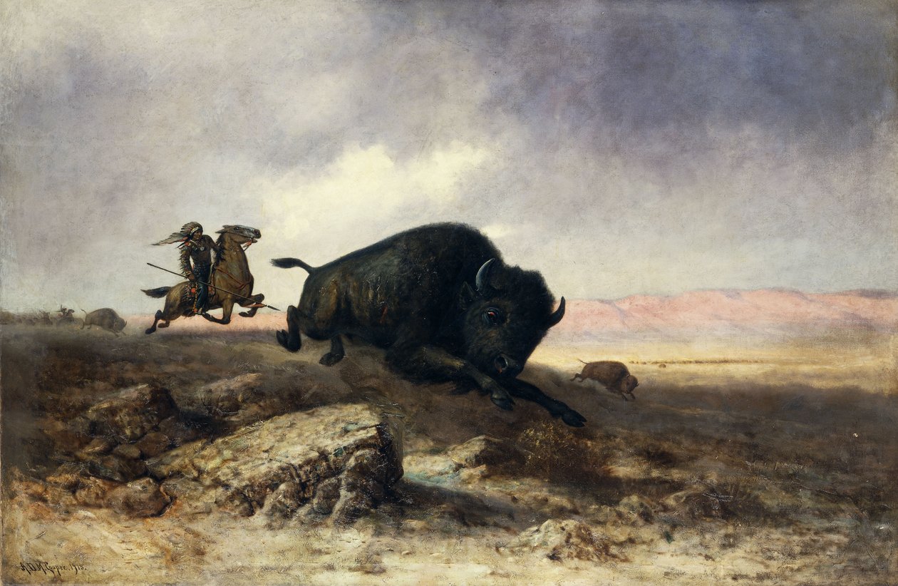 Bøffeljakt av Colin Campbell Cooper