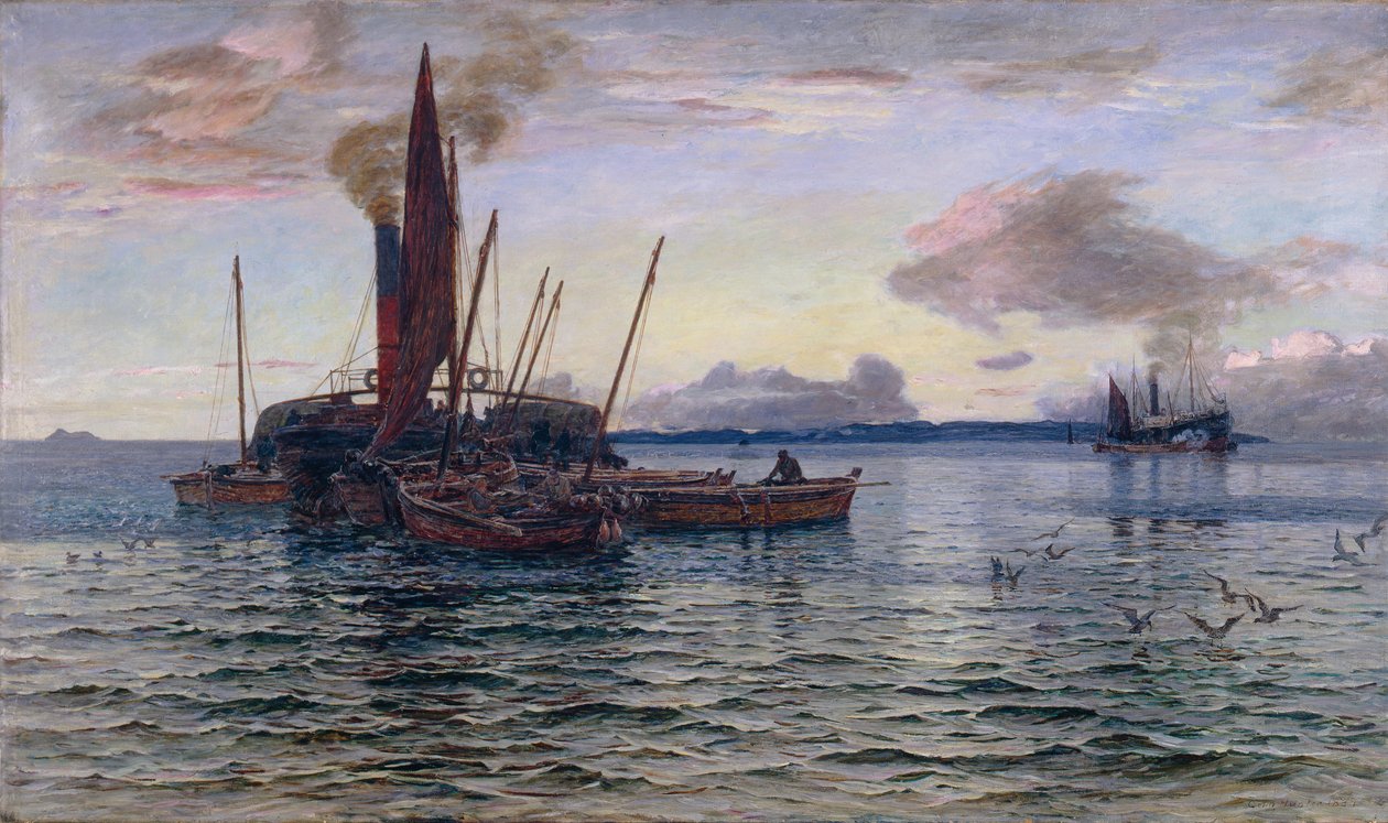 Sildemarkedet til sjøs (På Loch Fyne, Argyll) av Colin Hunter