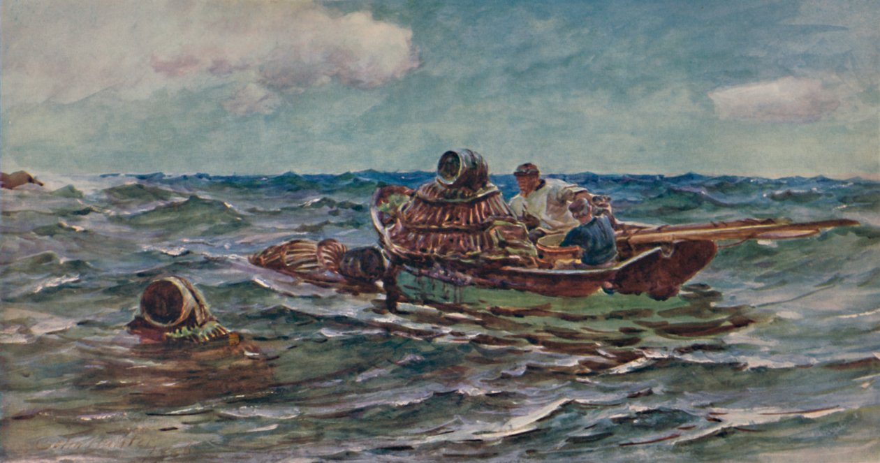 Hummerfangerne, 1886, 1935 av Colin Hunter