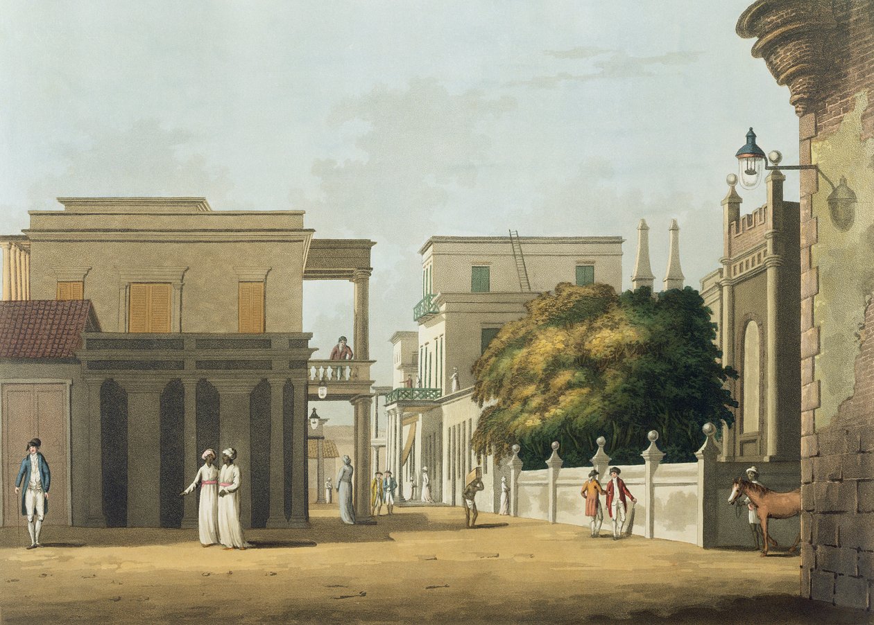 A View of Part of St. Thome Street, Fort St. George, plate 12 fra 