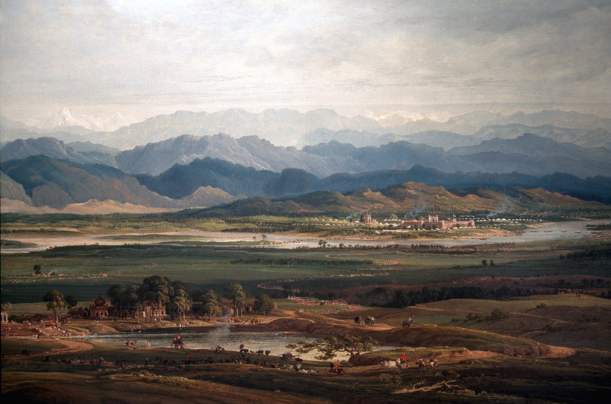 March of Francis Marquess of Hastings 1754-1826 1814-15 olje på lerret detalj av 237634 av Colonel Charles Joseph Doyle