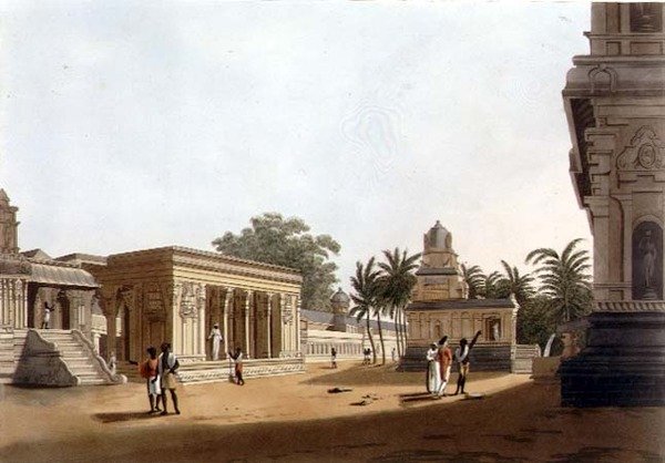A View within the Walls of a Pagoda, Madras, plate 10 fra 