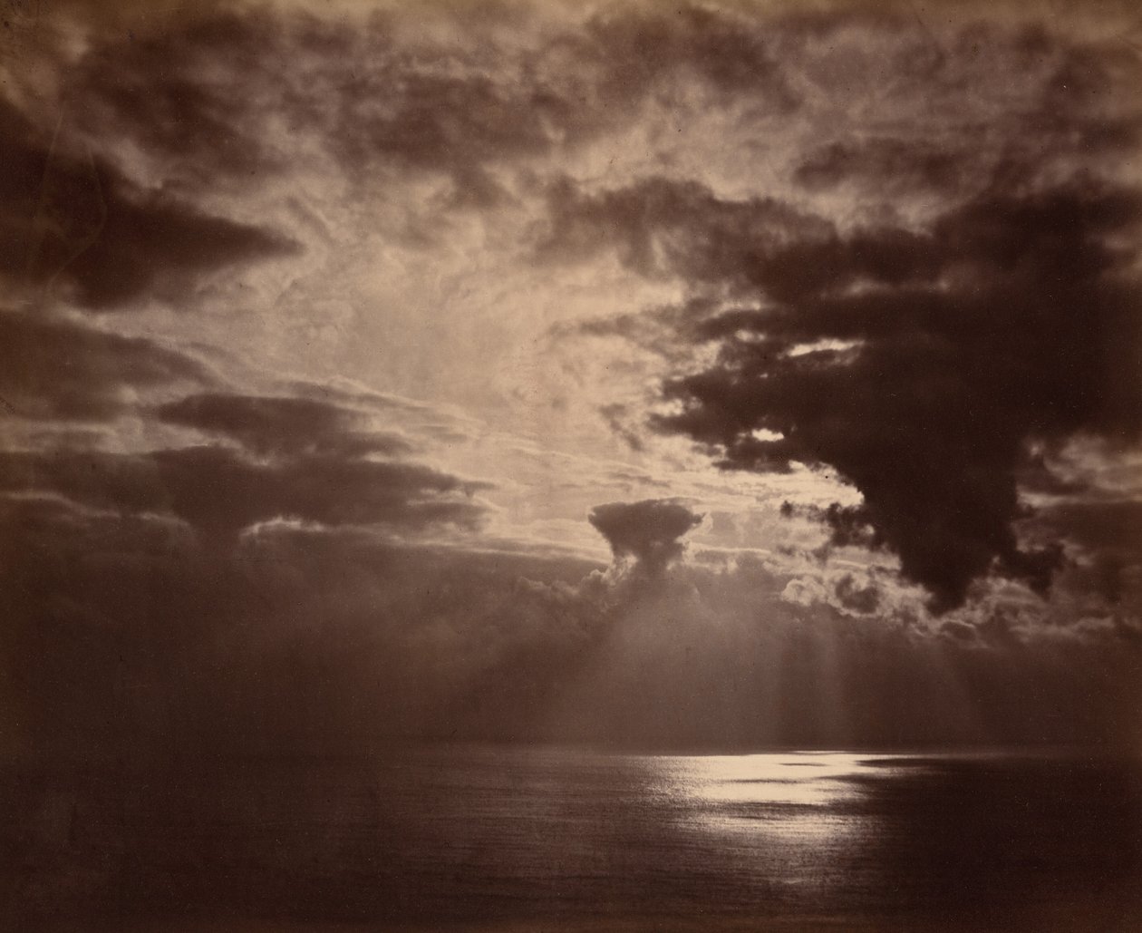 Solnedgang til sjøs, 1860-tallet. av Colonel Stuart Wortley
