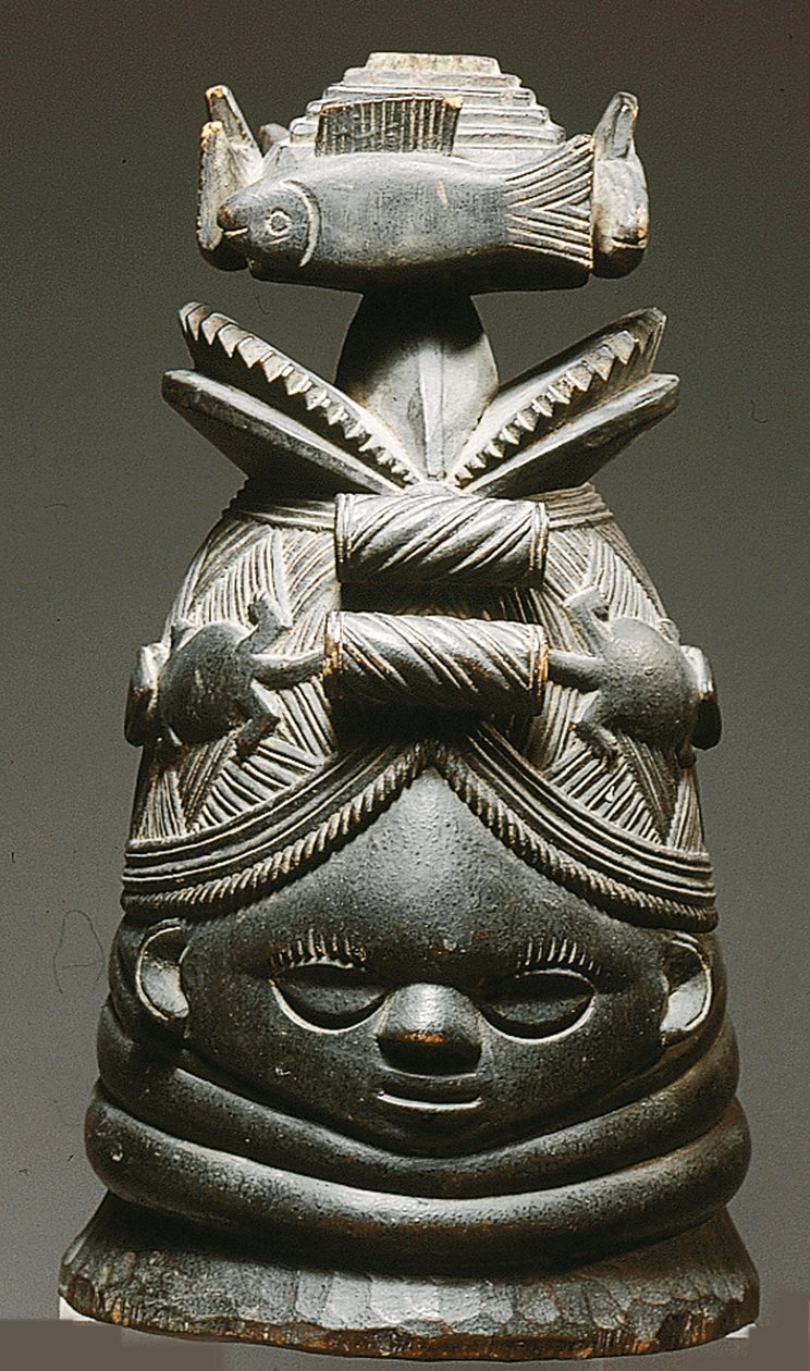 Mende hjelmmaske (tre) av Congolese Congolese