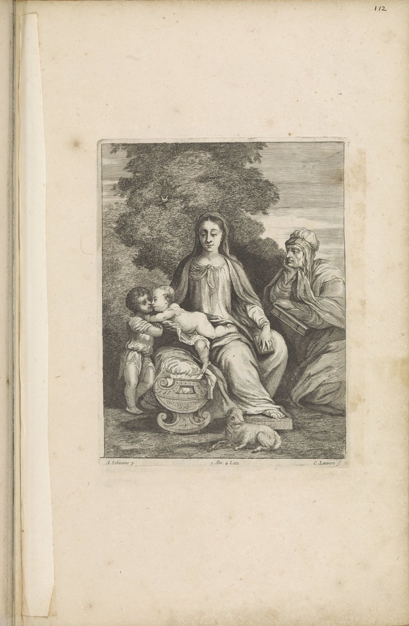 Maria med Kristusbarnet, den unge døperen Johannes og den hellige Elizabeth av Conrad Lauwers