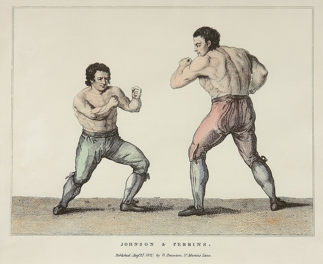 Johnson & Perrin (farget gravering) av Conrad Martin (after) Metz