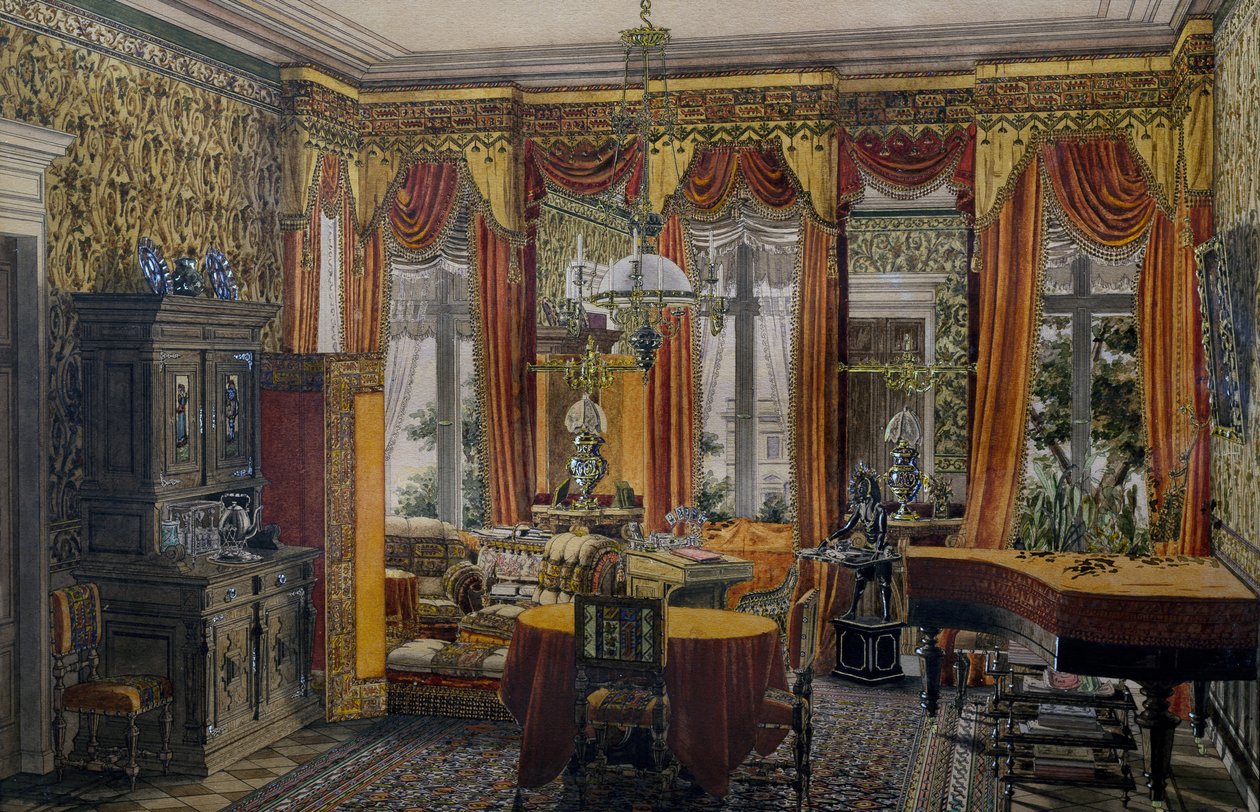 Berlin salong, akvarell av Conrad von Muralt (1779-1869) av Conrad von Muralt