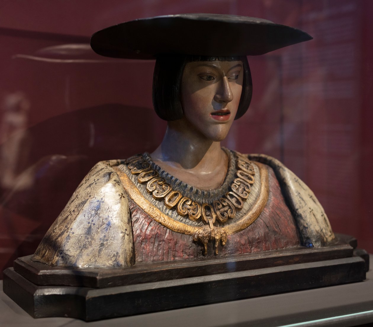 Byste av Charles V. Conrad Meit (?). 1520-1530 (terrakotta og tre) av Conrat Meit