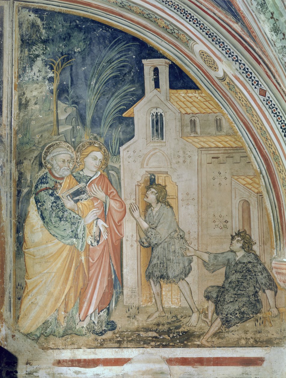 Mirakel av St. Peter og Johannes ved tempelporten av Consolo