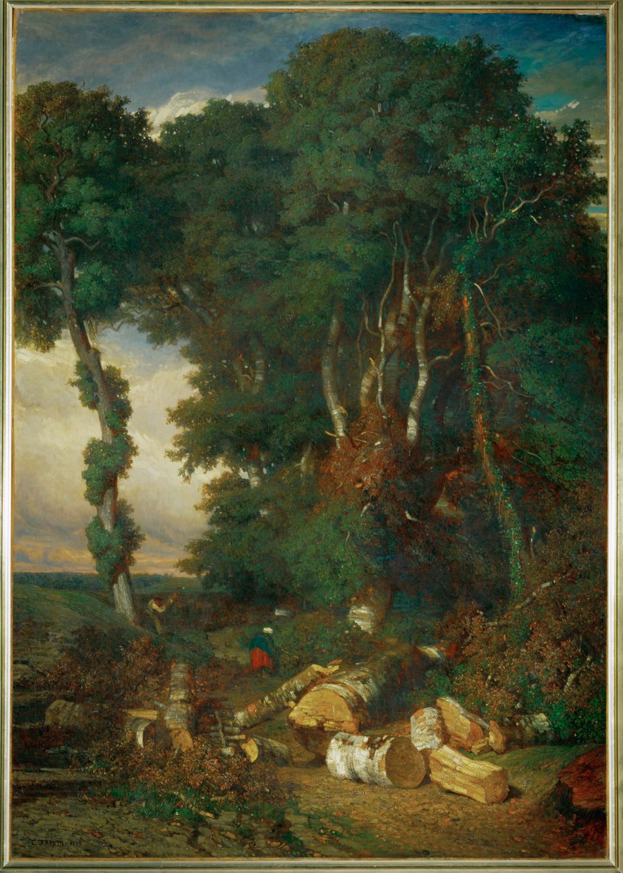 Tømmerhoggerne av Constant-Emile Troyon