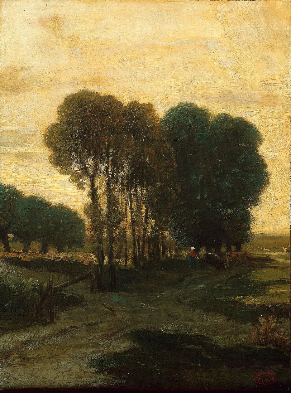 En klump av trær, ca. 1860 av Constant Emile Troyon
