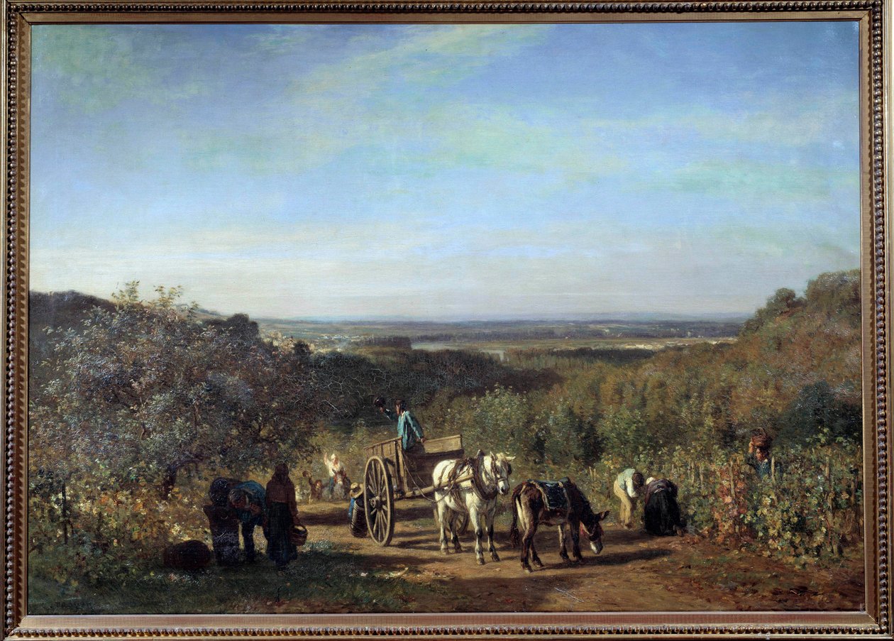 Høst på bredden av Seinen et Suresnes-maleri av Constant Troyon (1810-1865) 1800-tallets søn. 0,97x1,39 m Paris, musee d