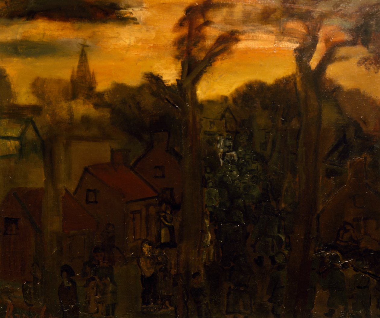 Jabbeke i 1940, av Constant Permeke (1886-1952), olje på lerret. Belgia, 1900-tallet. av Constant Permeke