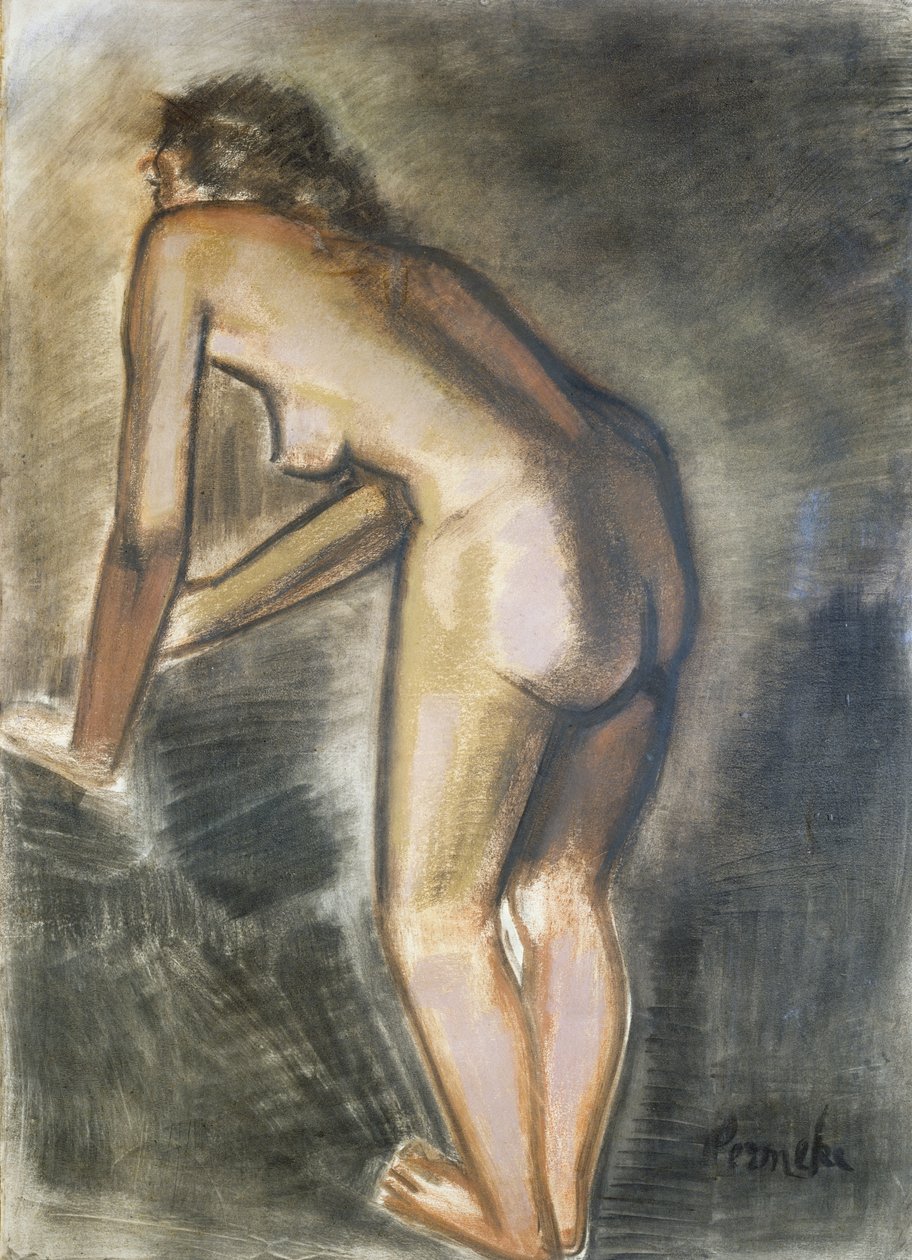 Stående naken, av Constant Permeke (1886-1952). Belgia, 1900-tallet. av Constant Permeke