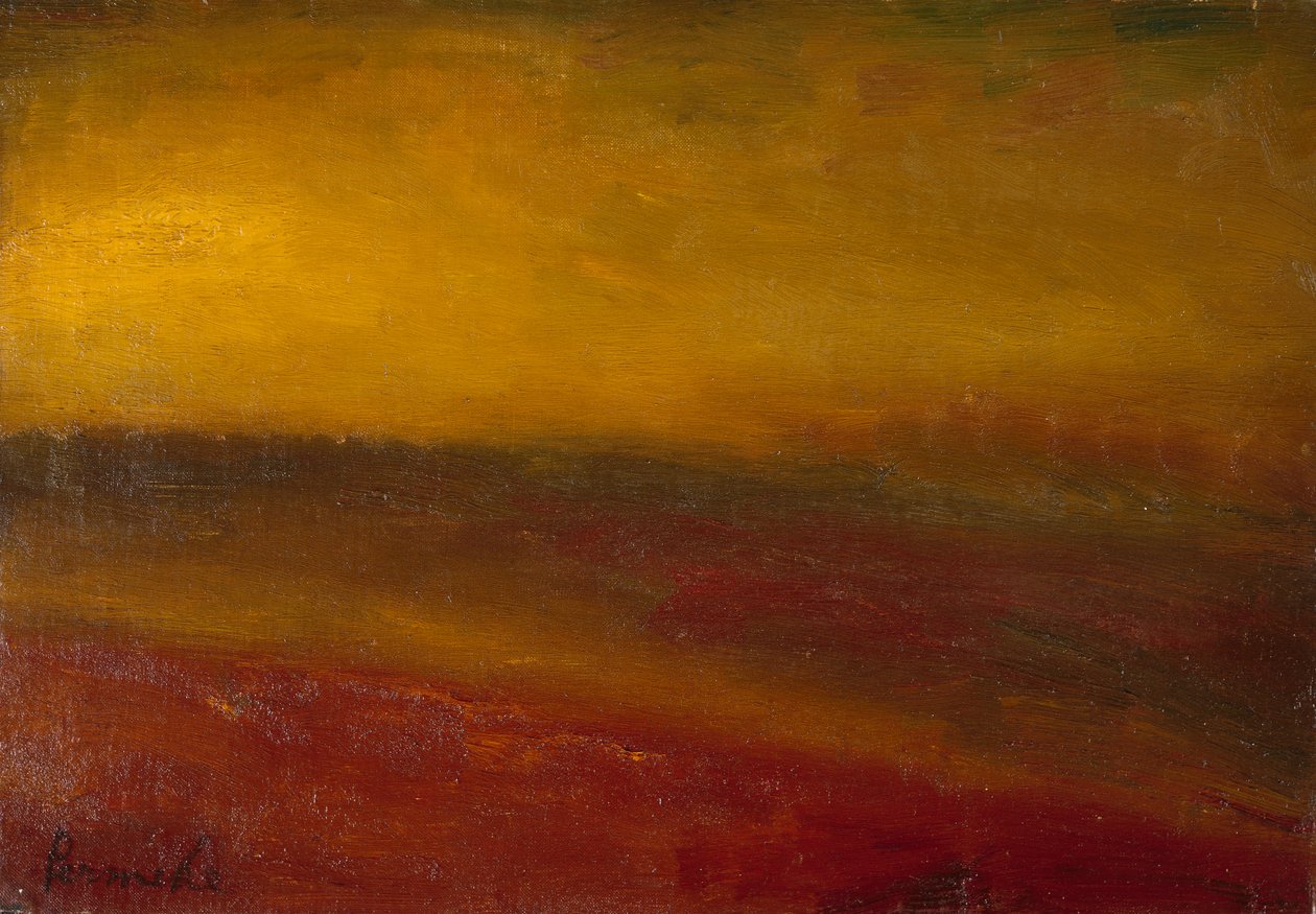 Sunset Landscape (olje på lerret) av Constant Permeke