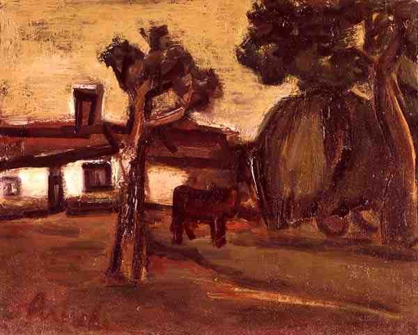 The Farm-Yard (olje på lerret) av Constant Permeke