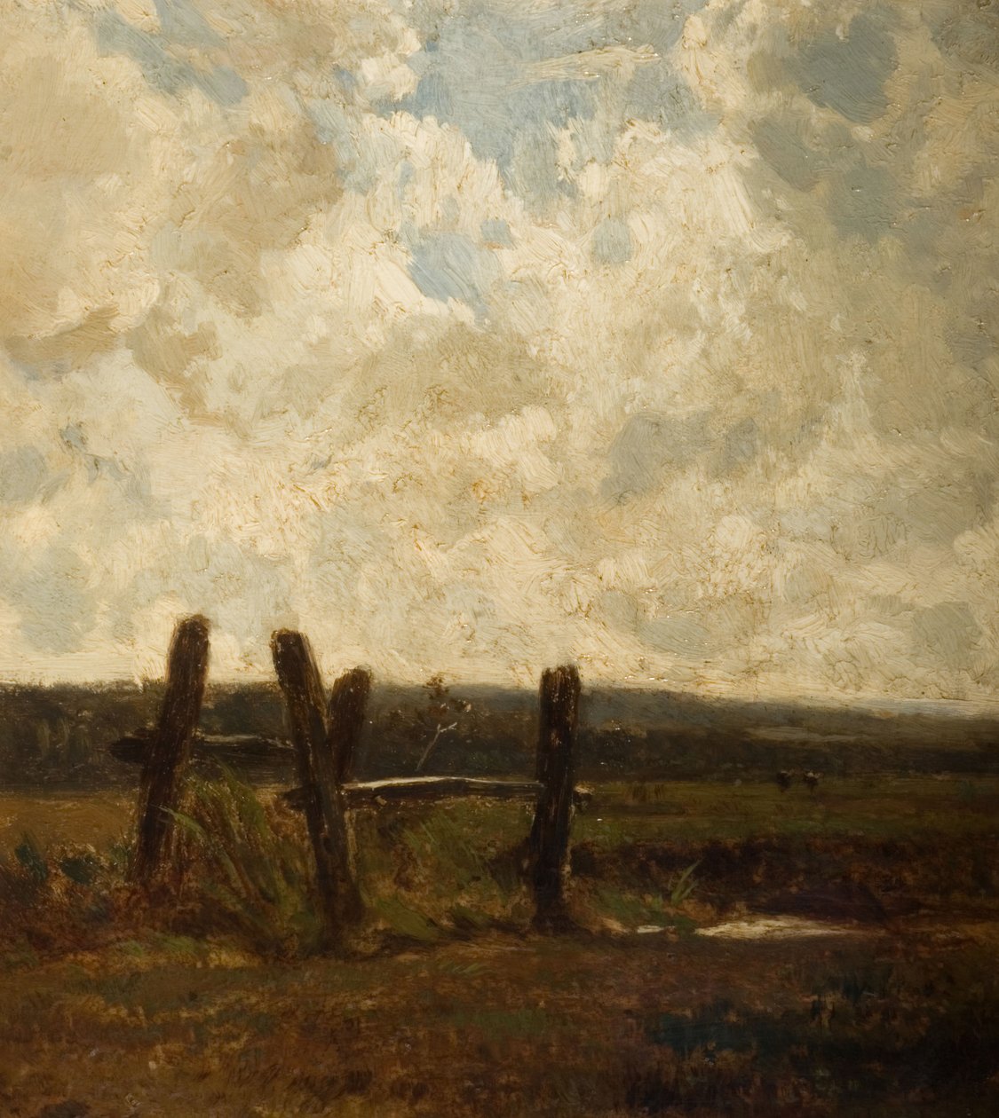 Landskap med en forgrunn av Meadowland, 1830-1865. av Constant Troyon