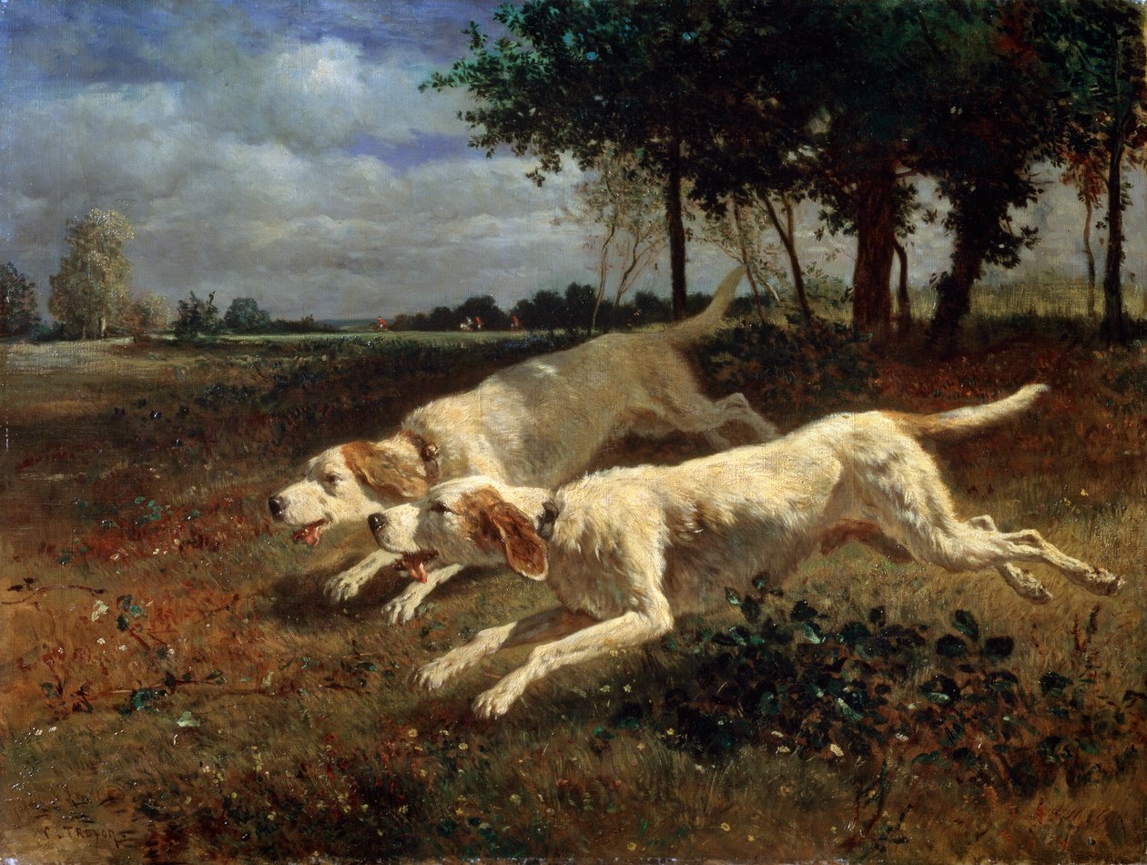 Running Dogs, 1853. av Constant Troyon