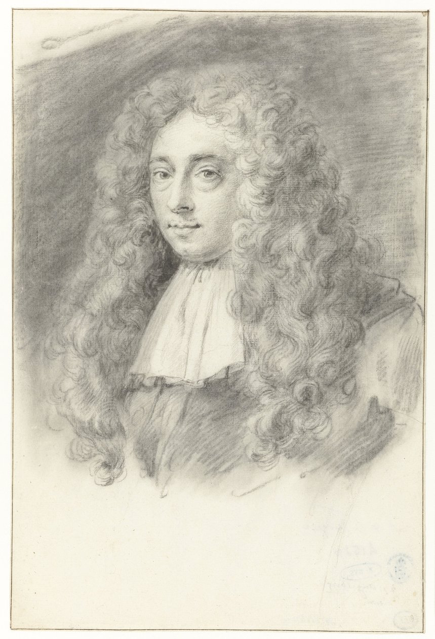 Selvportrett (?) av Constantijn Huygens de Jonge av Constantijn Huygens (II) (possibly)