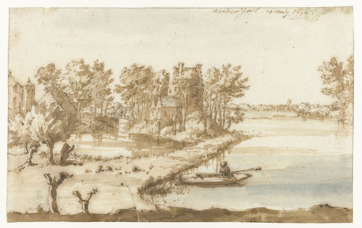 Gammel meningsmåling ved Wilp aan de IJssel Aen den Yssel (tittel på objekt) av Constantijn Huygens (II)