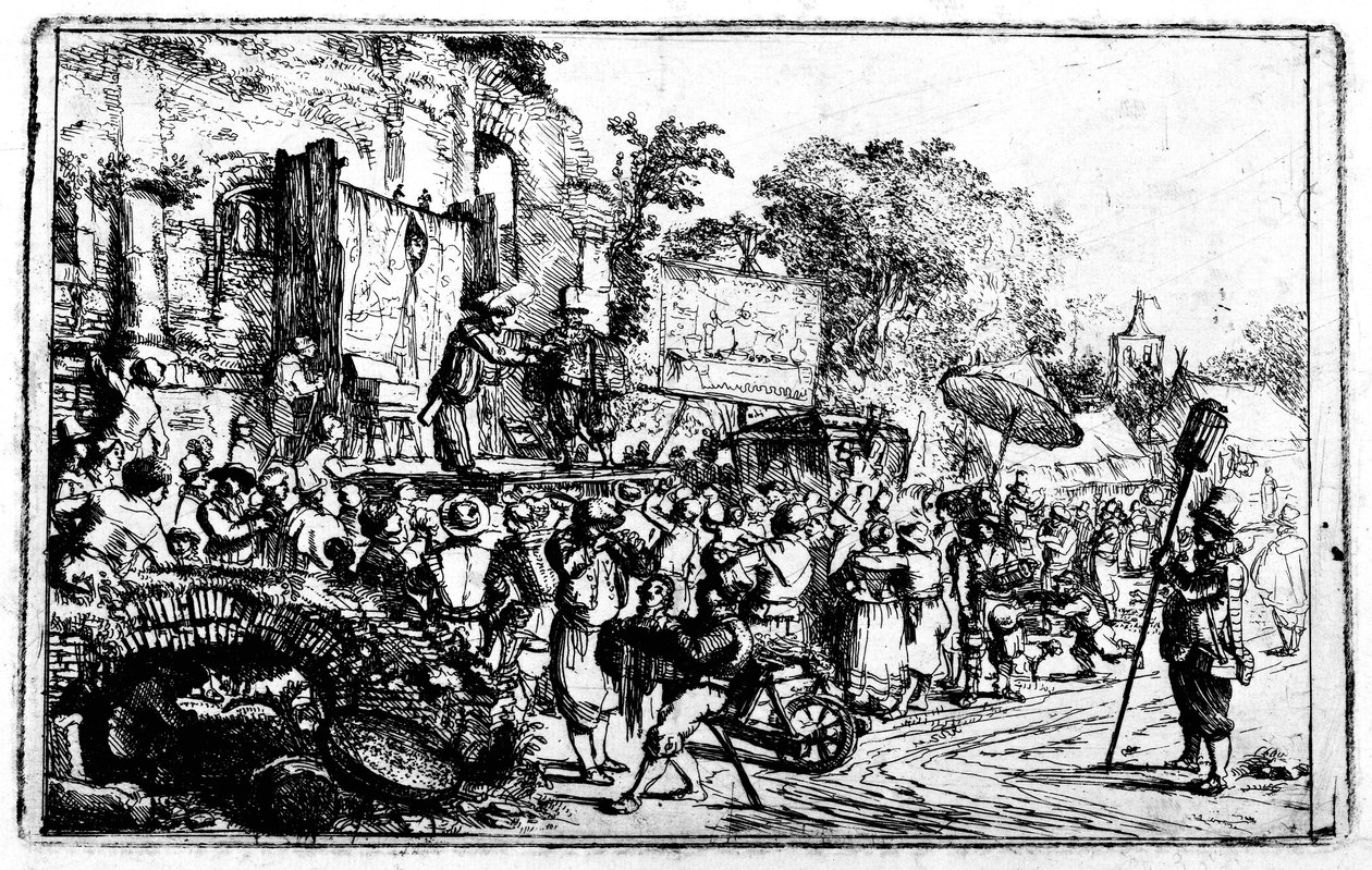Landsmesse med to sjarlataner, ca. 1640-80 av Constantin Daniel van Renesse