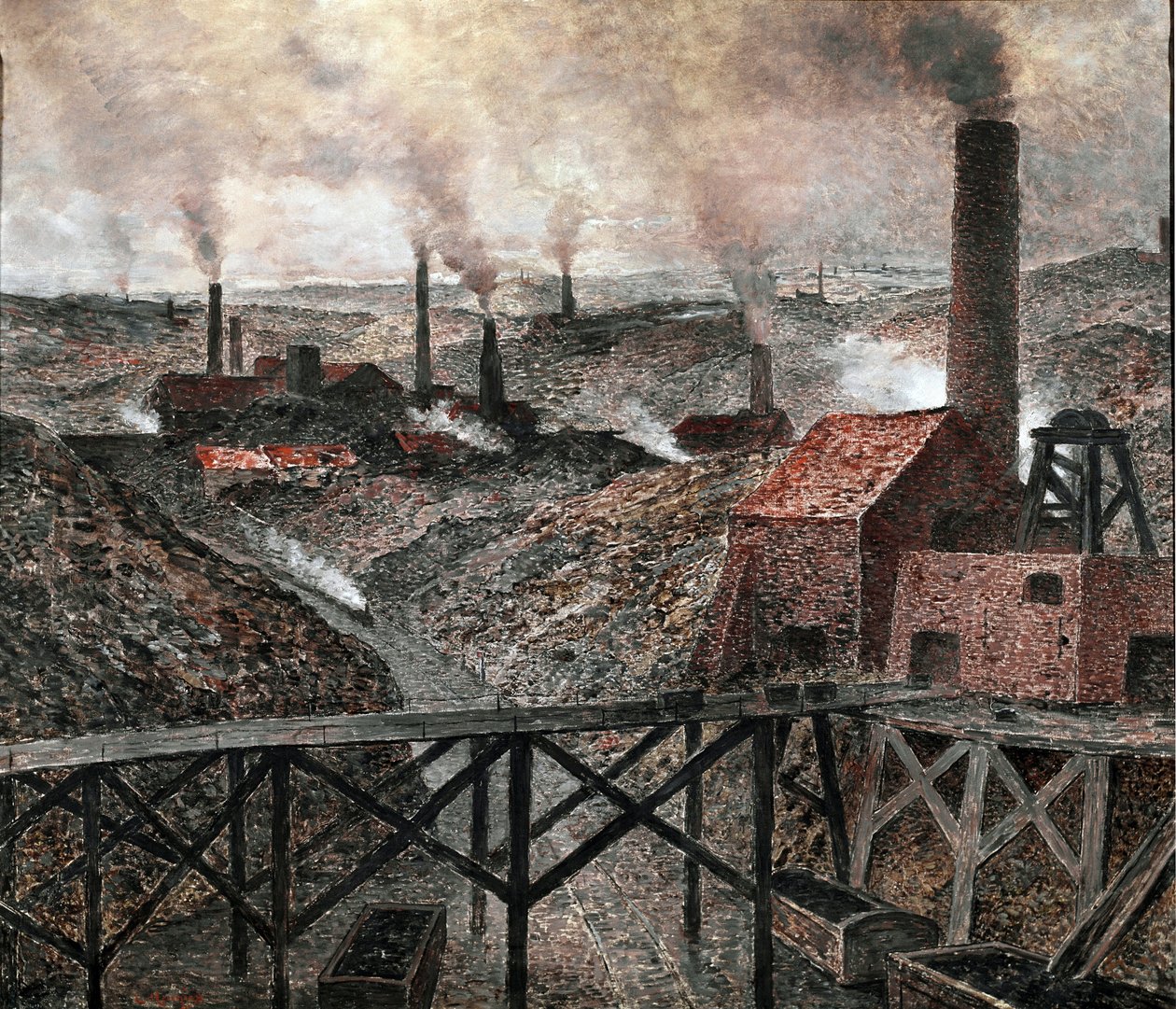 In the Black Country (olje på lerret av Constantin Emile Meunier
