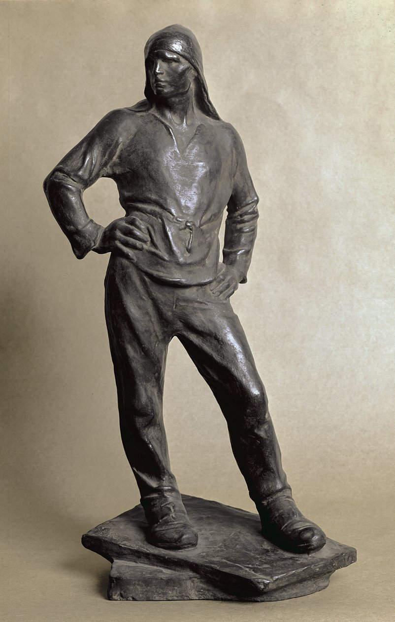 Longshoreman av havnen i Antwerpen (bronseskulptur av Constantin Emile Meunier