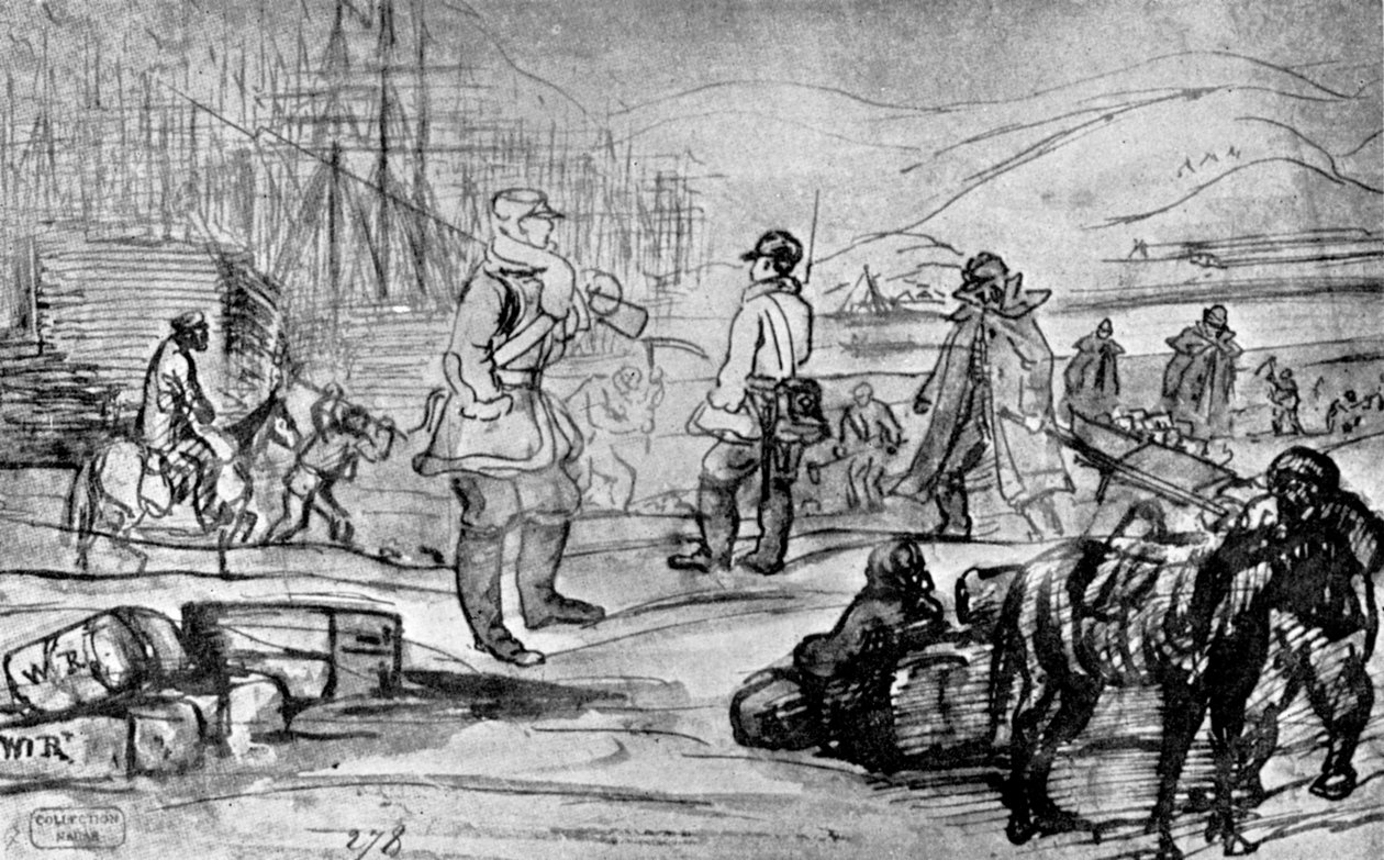 På Sebastopol, 1800-tallet, 1930. av Constantin Guys