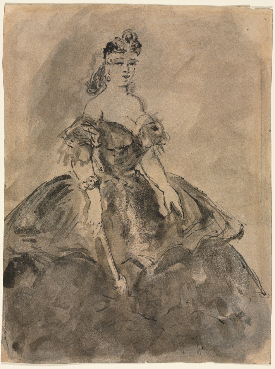 At the Ball recto, 1800-tallet. av Constantin Guys