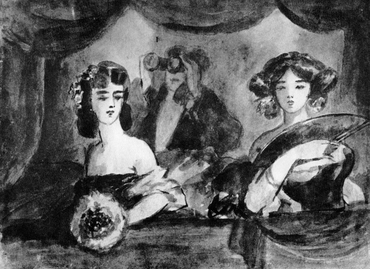 På teatret, 1800-tallet, 1930 av Constantin Guys
