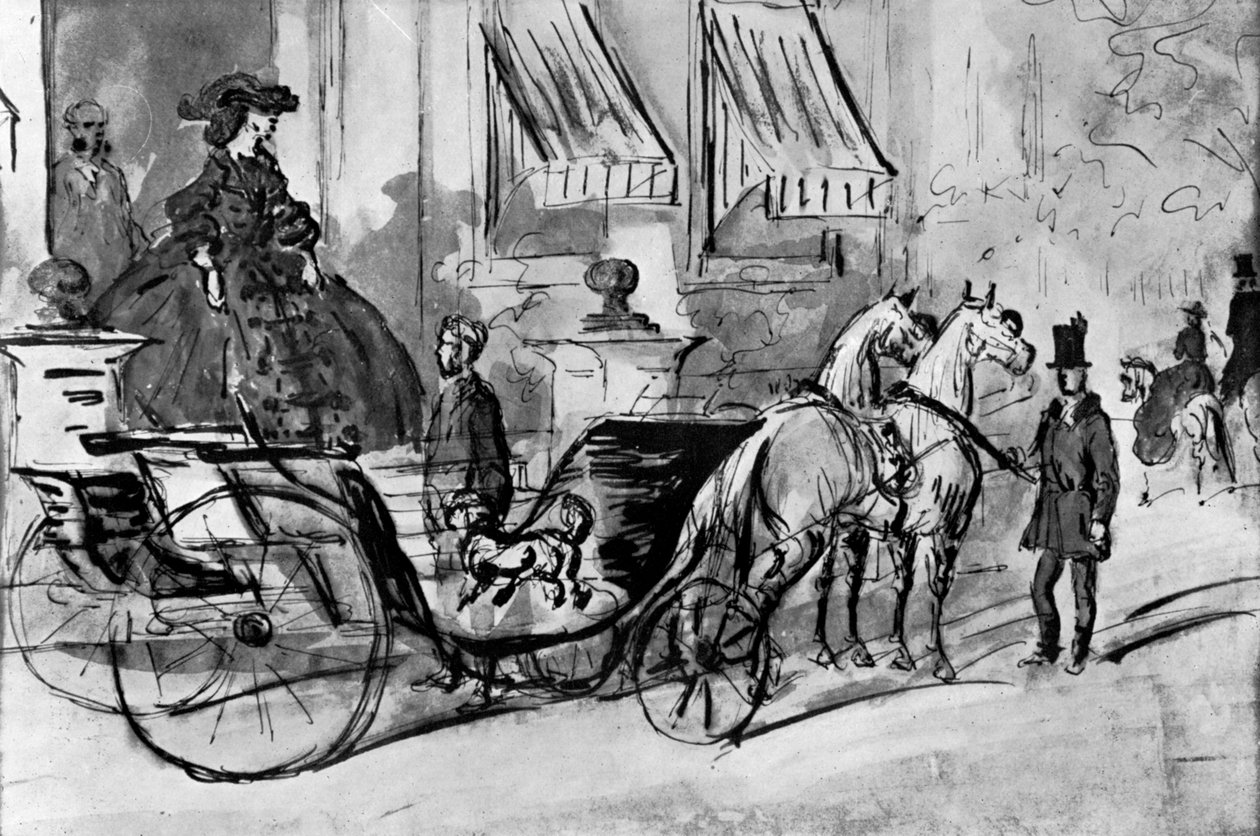 Going for a Drive, 1800-tallet, 1930. av Constantin Guys