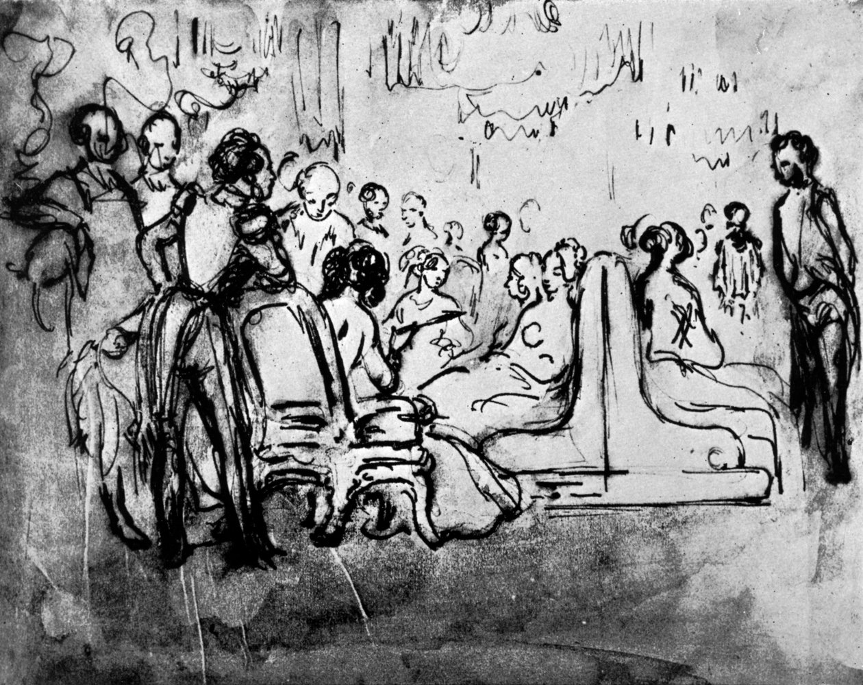 Salong, 1800-tallet, 1930. av Constantin Guys