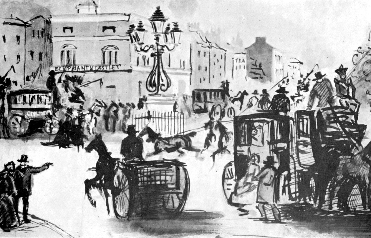 Elefanten og slottet, 1800-tallet, 1930. av Constantin Guys
